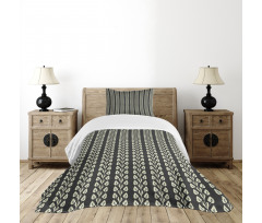 Vertical Wavy Leaf Bedspread Set