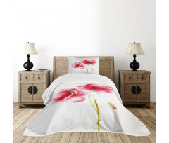 Garden Poppy Floral Bedspread Set
