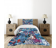 Graffiti Street Art Bedspread Set