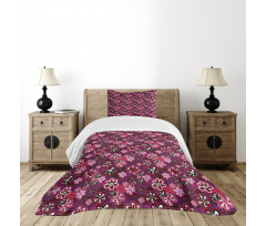 Modern Floral Leaf Nature Bedspread Set