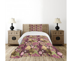 Plum French Eiffel Tower Bedspread Set