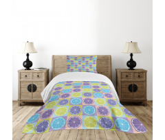 Lemon Pattern Citrus Bedspread Set