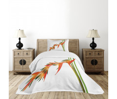 Exotic Flower Branch Bedspread Set