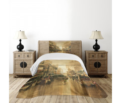 City Street View Bedspread Set