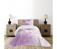 Vector Flowers Butterfly Bedspread Set