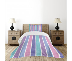 Polka Dot with Stripes Bedspread Set