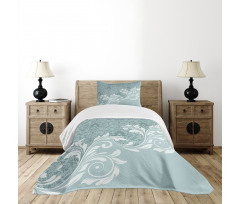 Retro Floral Ivy Swirls Bedspread Set