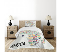 Continent Colored Bedspread Set