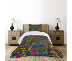 Rainbow Colors Design Bedspread Set