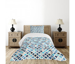 Modern Blue Circles Bedspread Set