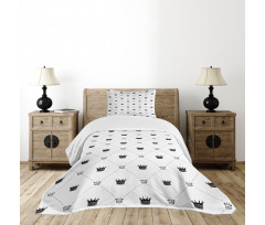 Traditional Crown Sign Bedspread Set