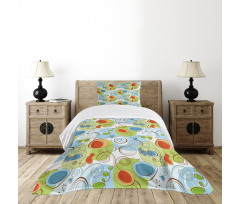 Geometric Funky Swirl Bedspread Set