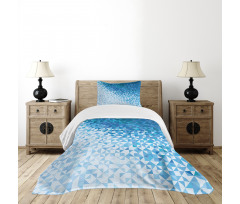 Digital Ombre Mosaic Bedspread Set