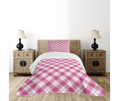 Diagonal Pastel Color Bedspread Set