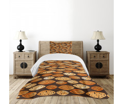 Spots Waves Elliptic Bedspread Set