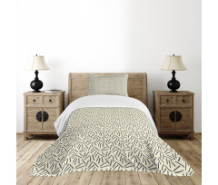 Black Lines Modern Art Bedspread Set