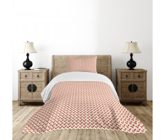 Rounded Small Shapes Bedspread Set