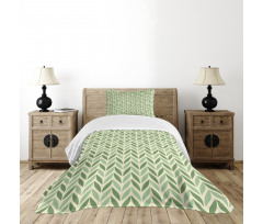 Symmetric Green Bedspread Set