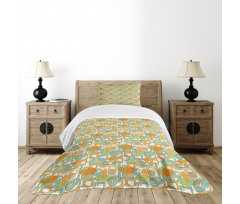 Abstract Shapes Mix Bedspread Set