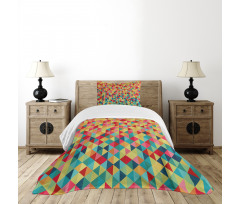 Triangles Fractal Aztec Bedspread Set