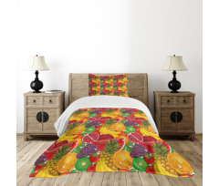 Tropical Fresh Fruits Bedspread Set