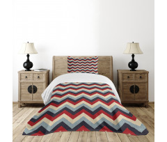 Retro Abstract Stripes Bedspread Set