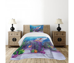 Evil Shark Little Fish Bedspread Set