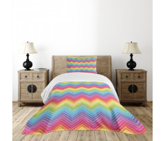 Colorful Vivid Chevron Bedspread Set