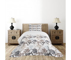 Triangles Squares Plygons Bedspread Set