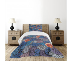 Fig Fruits Pattern Spring Bedspread Set