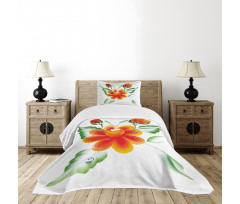 Daffodils in Watercolors Bedspread Set
