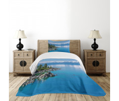 Blue Water Lake Tahoe Bedspread Set