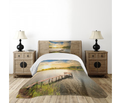 Wood Deck Lake Foliage Bedspread Set