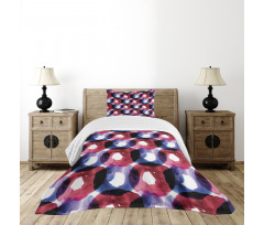 Disc Shaped Oval Art Bedspread Set