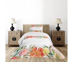 Soft Flower Petals Bedspread Set