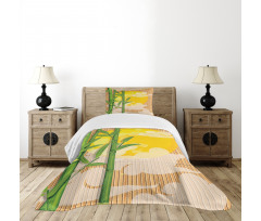Bamboo Full Moon Clouds Bedspread Set