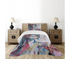 Fantasy Portrait of a Girl Bedspread Set