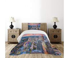 Atlanta City Georgia Town Bedspread Set