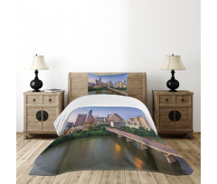 Autin Texas City Bridge Bedspread Set