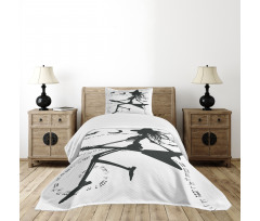 Witch on Guitar Bedspread Set