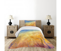 Autumn Trees Gulls Sky Bedspread Set