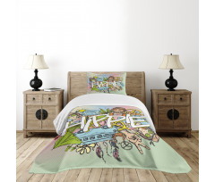 Man Woman Peace Bedspread Set