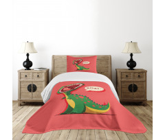 Cartoon Prehistoric Bedspread Set