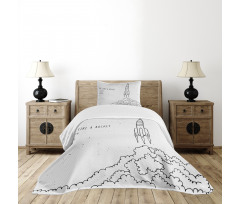 Dream Space Lover Words Bedspread Set