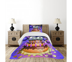 Cake with Candles Bedspread Set