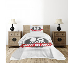 50th Birthday Retro Bedspread Set