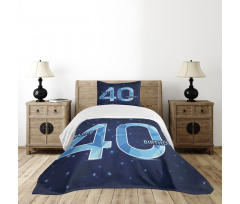 Number 40 Emblem Bedspread Set