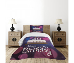 Birthday Cake Dots Bedspread Set