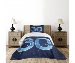 Modern Birthday Image Bedspread Set