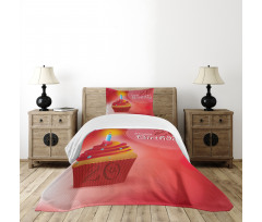 Cupcake with Beams Bedspread Set